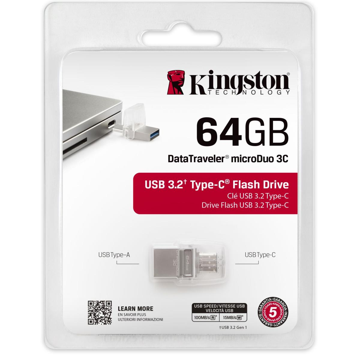 Kingston 64GB DataTraveler DUO USB 3.1 Type-C Kingston 64GB DataTraveler DUO USB 3.1 Type-C